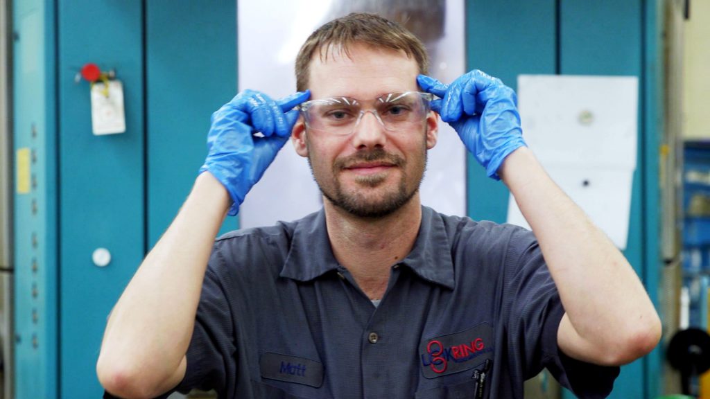 Putting on Safety Glasses