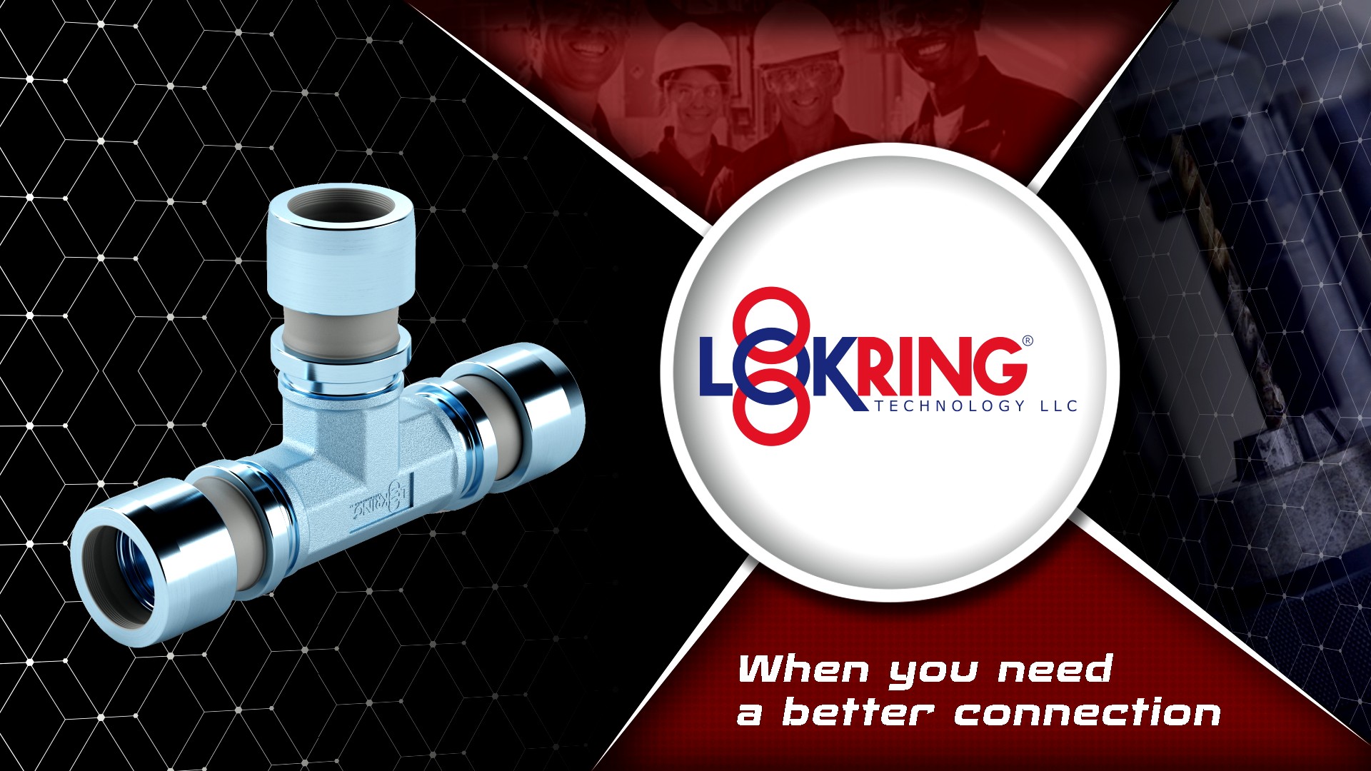 Lokring pipe connection technology in industrial setting