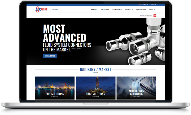 Lokring Website Showing on Laptop