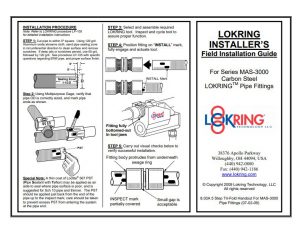 Lokring MAS Field Installation Guide